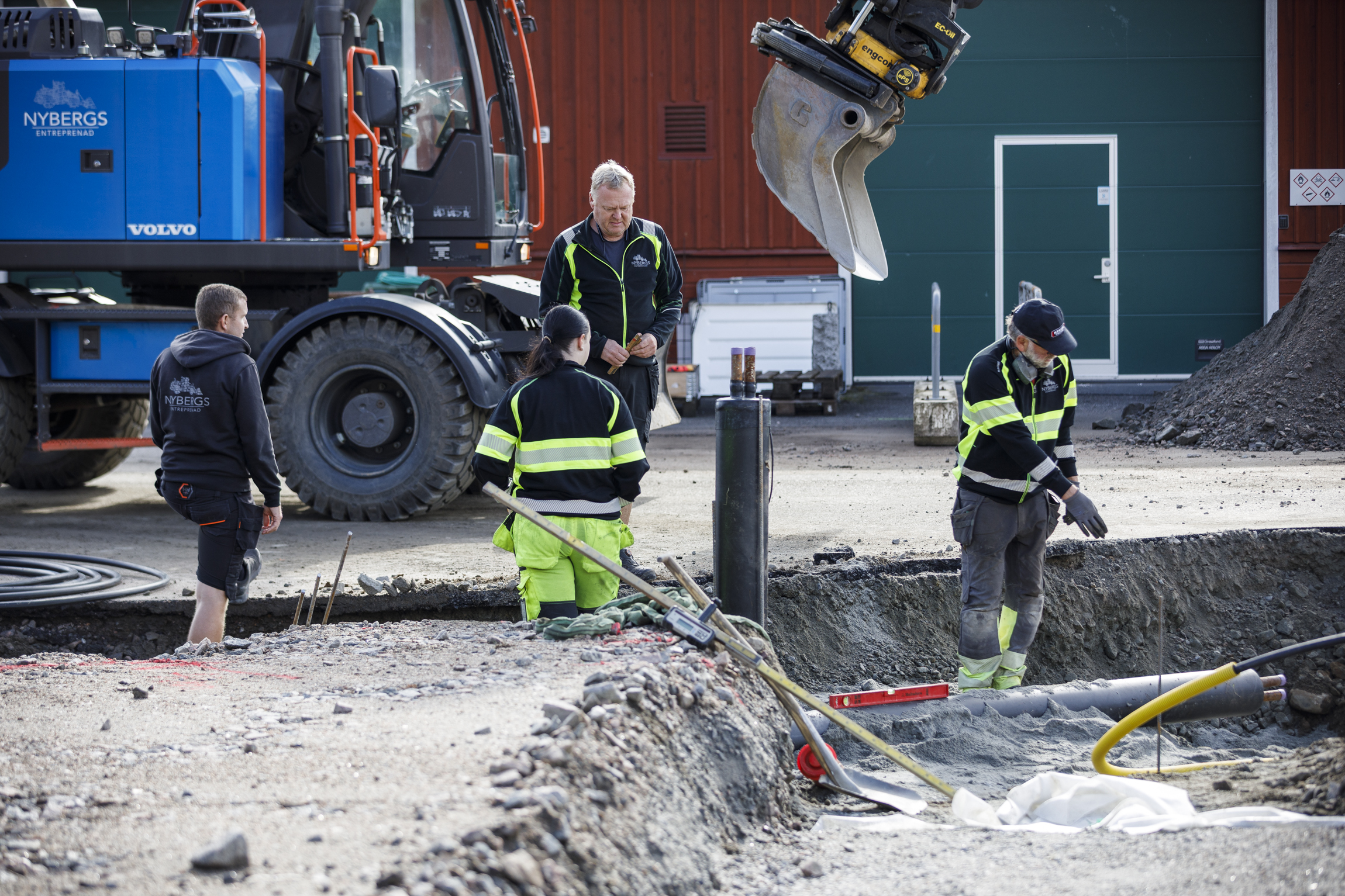 Anläggningsarbete med vatten
